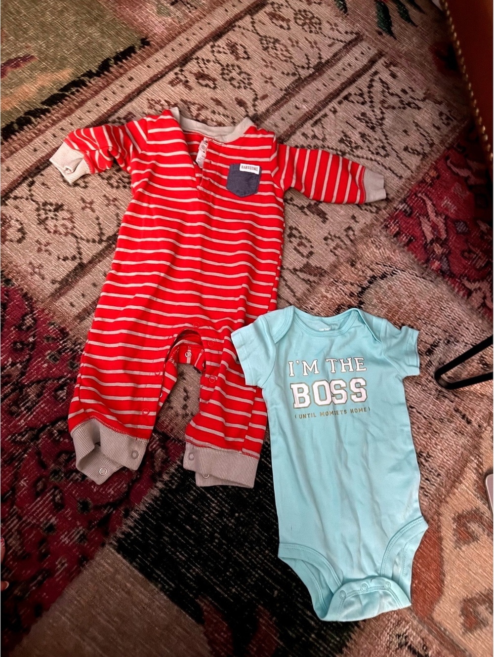 9 months cheap baby bundle “ I’m the boss” carters
